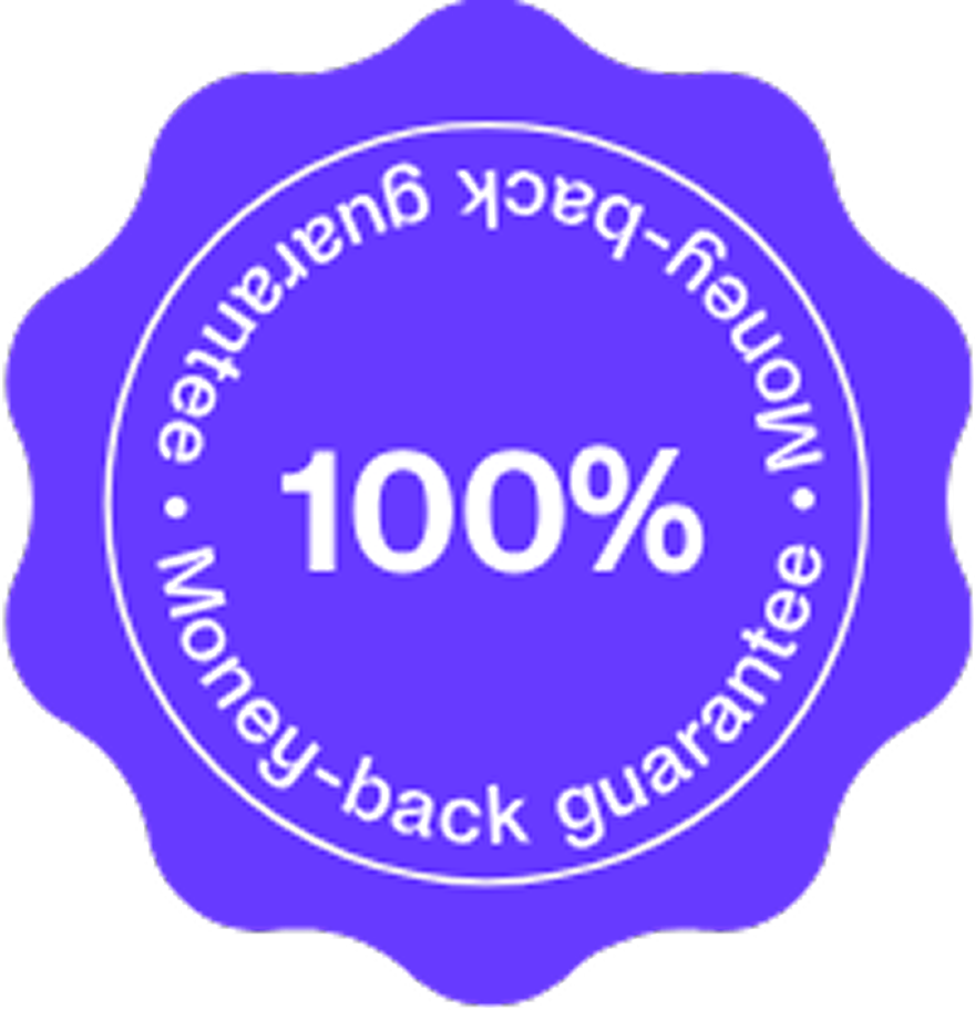 100% money-back guarantee